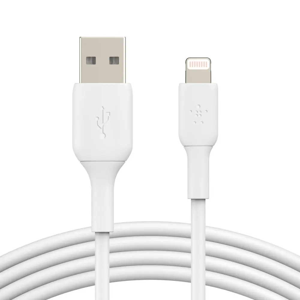 CABLE BELKIN BOOST CHARGE USB A TO LIGHTNING 2MTS. WHITE