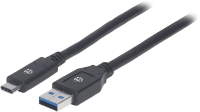 CABLE MANHATTAN 354981 USB A 3.1 GEN 1 MACHO A USB C MACHO 3 METROS COLOR NEGRO