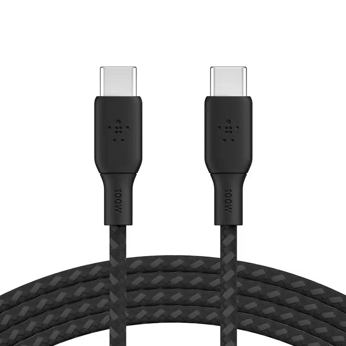 CABLE BELINKG BRAIDED USB CTO USB C 100W CABLE 2M BK