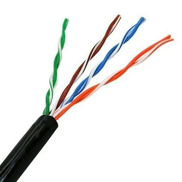 METRO DE CABLE UTP CAT. 5E, CCA,PARAEXTERIOR NEGRO, SPRIWIRE CON GUÍA