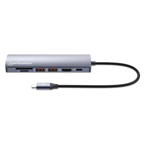 CONVERTIDOR DOCKING USB C 7 EN 1 RESOLUCION 4K MARCA MAHATTAN MODELO 153966