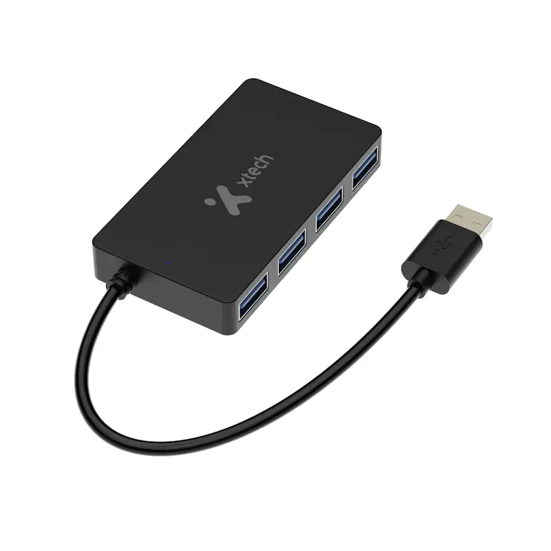 CONCENTRADOR HUB USB DE 4 PUERTOS XTECH XTC 391 CONEXIÓN USB 3.0