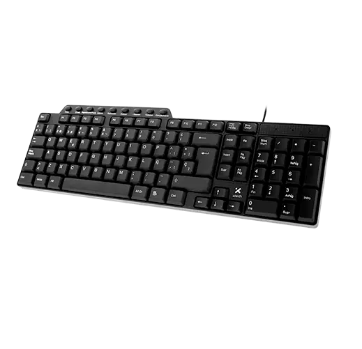 TECLADO CON CABLE XTECH KYBD WRD MM USB SPA XTK 160S BLACK