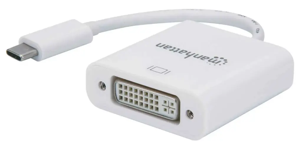 ADAPTADOR MANHATTAN 152914 USB C A DVI COLOR BLANCO