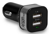 [ARG-AC-0112BK] CARGADOR USB DE 2 PUERTOS PARA CARRO ARGOM AC 0112BK 1A/2.4A