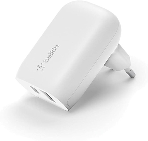 [WCB007dqWH] CARGADOR CUBO BELKIN 37W AC CHARGER USB C25W USB A 12W STAND ALONE