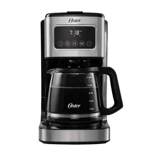 [BVSTDC4403-013] CAFETERA PROGRAMABLE OSTER   12 INOXIDABLE   PANTALLA TACTIL   JARRA VIDRIO
