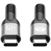 [CAB-MH-USBC6374] CABLE MANHATTAN 356374 CONEXIÓN USB C A USB C VELOCIDAD DE 40GBPS POTENCIA DE 240W EPR PD3.1 1 METRO DE LARGO