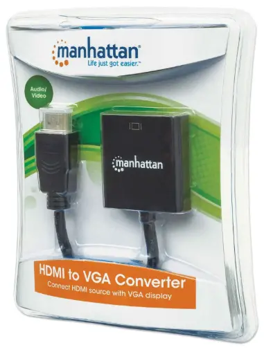 [AD-MH-HDMIVG436] CONVERTIDOR MANHATTAN 151436 DE HDMIA A VGA