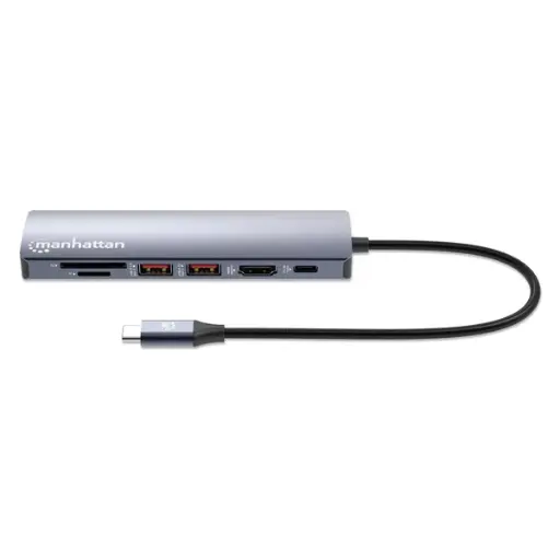 [CONV-MH-USC7966] CONVERTIDOR DOCKING USB C 7 EN 1 RESOLUCION 4K MARCA MAHATTAN MODELO 153966