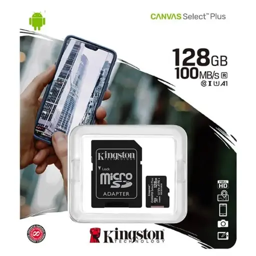 [SDCS2/128GB] MICRO SD KINGSTON 128GB MICSDXC CANVAS SELECT PLUS 100R A1 C10 CARD SDCS2/128GB