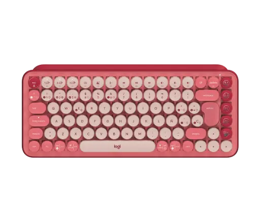 [ID223LOG84] TECLADO LOGITECH KYBD POP KEYS SPANISH CRDLS ROSE W EMOJI KEYS MECH