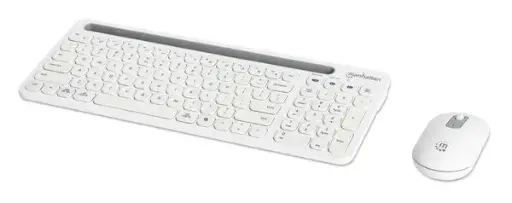 [MANH180634] TECLADO Y MOUSE INALAMBRICO INGLES  MANHATTAN 180634 BLANCO