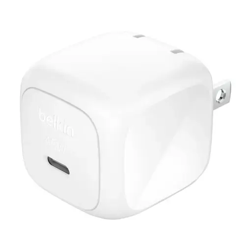 [WCH011dqWH] CARGADOR CUBO BELKIN DUAL USB C GAN WALL CHARGER WITH PPS 45W