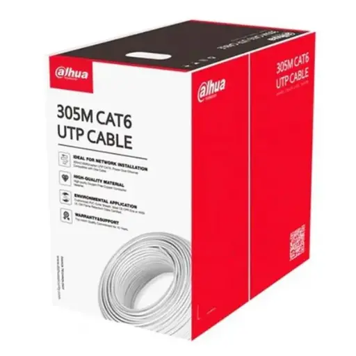 [DH-PFM920I-6UN-CN-BOB] BOBINA DE CABLE INTERIOR CAT6, 100 % COBRE C/BLANCO *DAHUA*