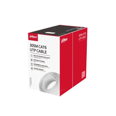 [DH-PFM9201-6UN-CN-BOB] BOBINA DE CABLE INTERIOR CAT6, 305MTS 100% COBRE, COLOR BLANCO, MARCA DAHUA