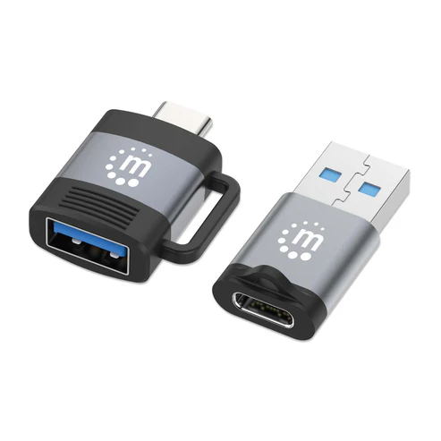 [ADAP-MH-2USC329] ADAPTADORES USB C A USB A Y USB A A USB C MARCA MANHATTAN MODELO 356329 SET DE 2